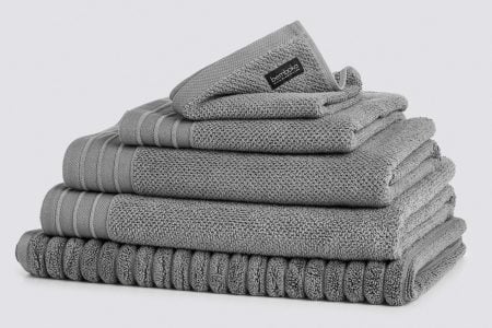 Bemboka Toweling 纯棉全套浴巾 - 提花灰色