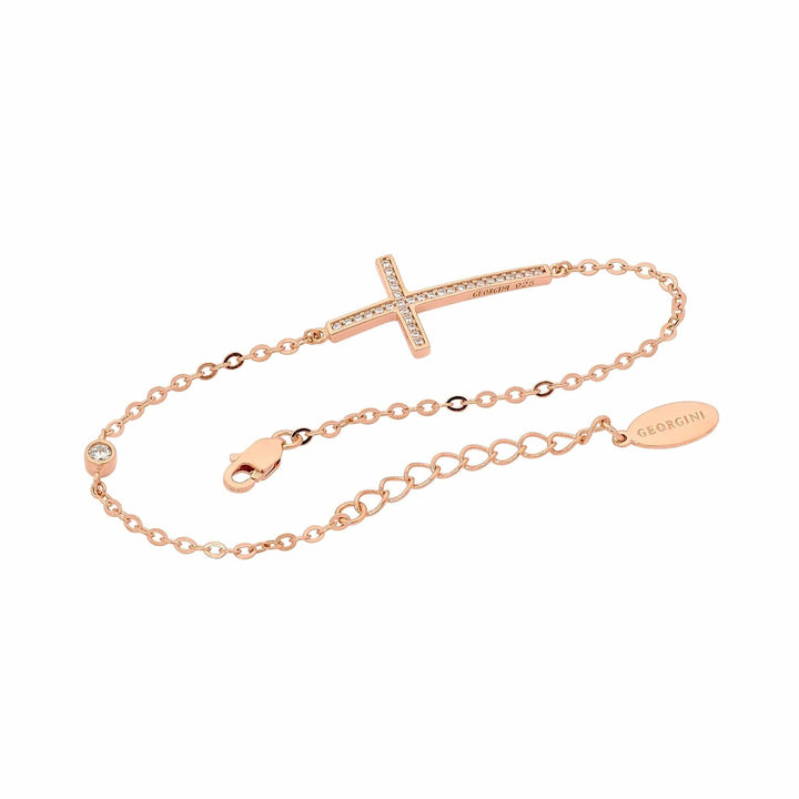Georgini Bracelet Georgini Cross Bracelet Rose Gold Brand